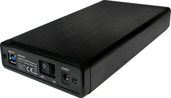 Kasë e jashtme për HDD 3.5" LogiLink, USB 3.0/SATA, alumin, e zezë