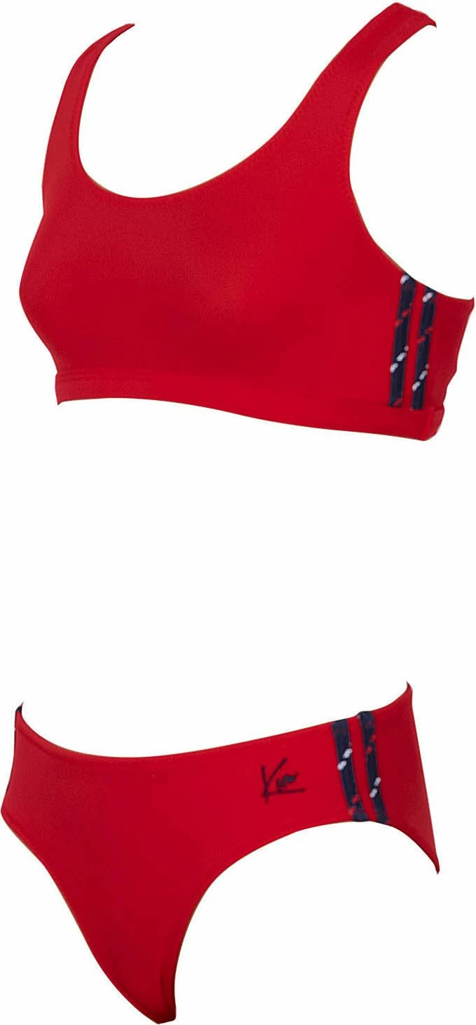Set bikini (2 copa), ngjyrë e kuqe, Jumeon