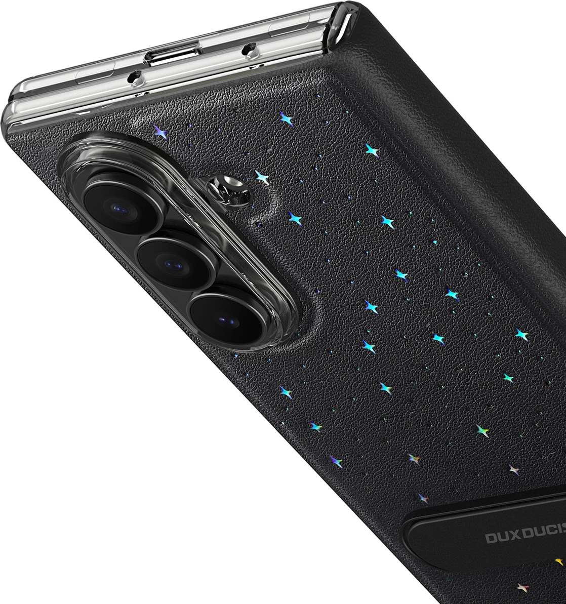 Mbështjellës Dux Ducis Stex për Samsung Galaxy Z Fold 7, me stand 360°, me xham të temperuar, i zi
