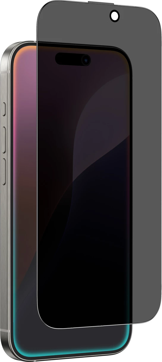 qelq i temperuar privatësie, AmazingThing, Titan Privacy Glass për iPhone 16, 330µm, 9H, kënd shikimi ±28°, i errësuar