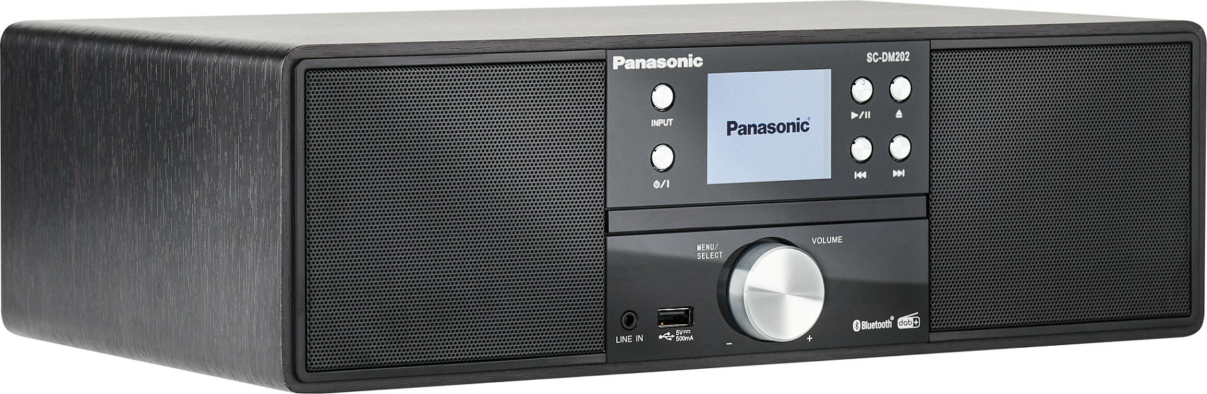Sistem audio mikro Panasonic SC-DM202EG-K, Bluetooth 5.0, CD/USB, 24 W, i zi
