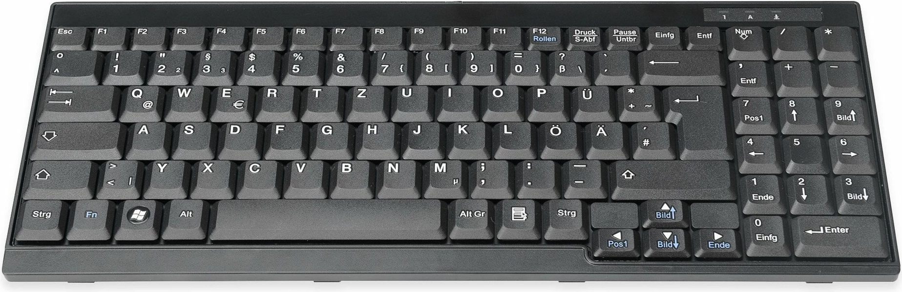 Tastierë Digitus TFT Console GE, mekanike mini, layout DE QWERTZ, e zezë
