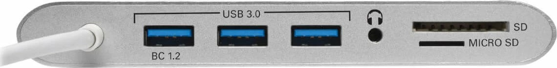 Stacion docking Eaton Tripp Lite U442-DOCK1 USB-C, 4K HDMI/mDP, VGA, 3x USB 3.0, GbE, SD/microSD, PD 100W, argjend