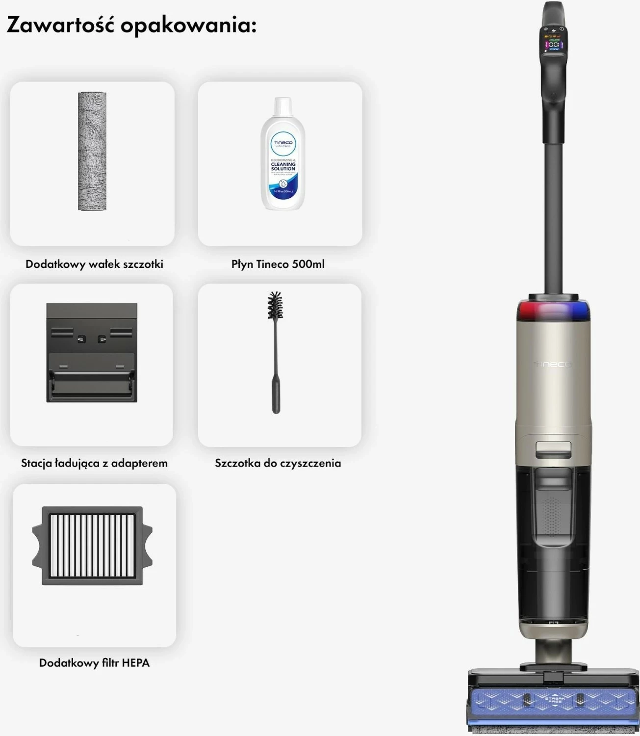 Kasë fshese Tineco Floor One S7 MAX Gold, pa kabllo, ngjyrë kafe
