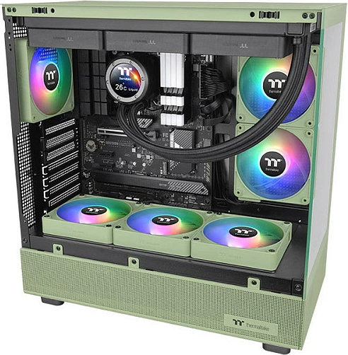 Ventilator ftohës Thermaltake CT120 EX ARGB Sync, 120mm, PWM, paketë 3 copë, jeshile Matcha
