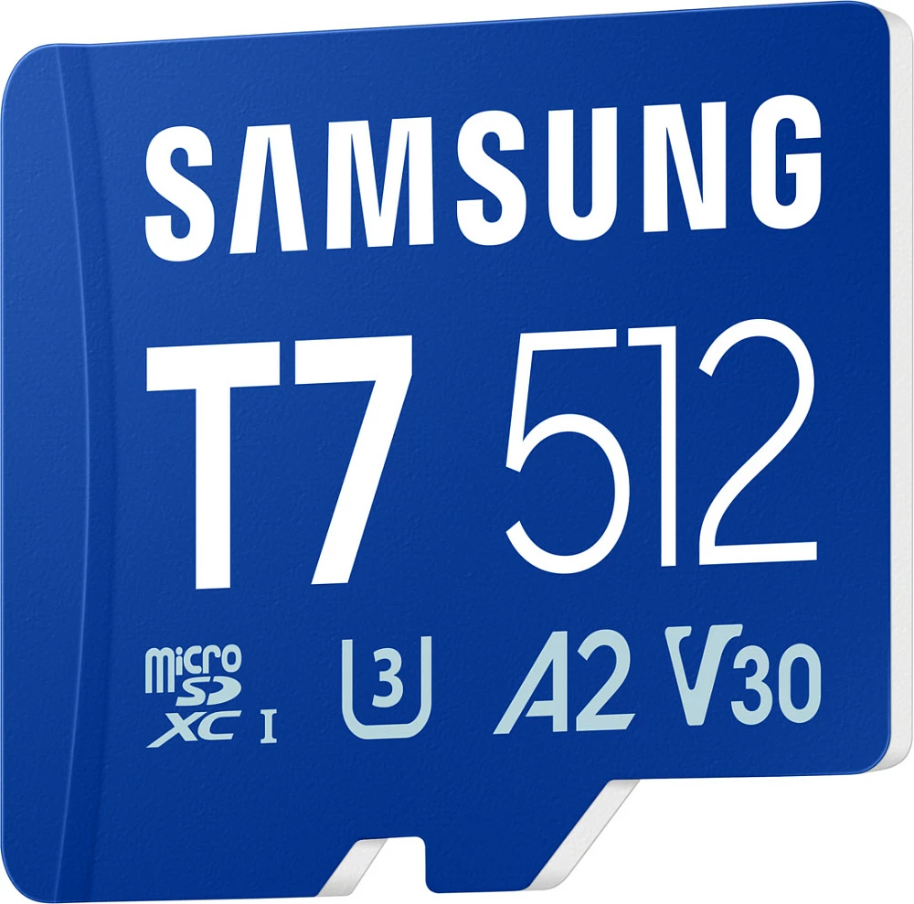 Kartelë microSD Samsung T7 512GB, UHS-I U3 V30 A2, 170MB/s, Blu
