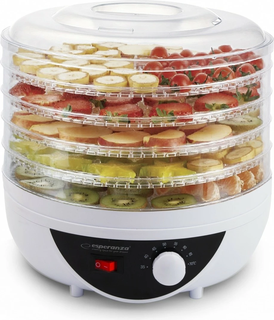 Tharëse kërpudhash dhe perimesh Esperanza EKD002, 5 tabaka, 250W, Bardhë