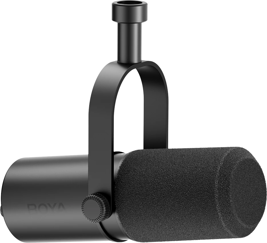 Mikrofon dinamik BOYA CastMic P60D USB-C/XLR 48kHz/24-bit me stendë tavoline, i zi