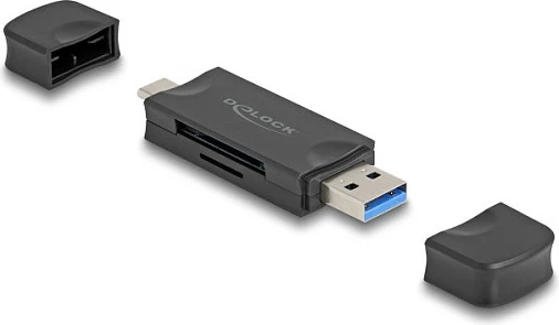Lexues kartelash DeLOCK, USB-C/USB-A, SD & MicroSD, 5 Gbps, i zi