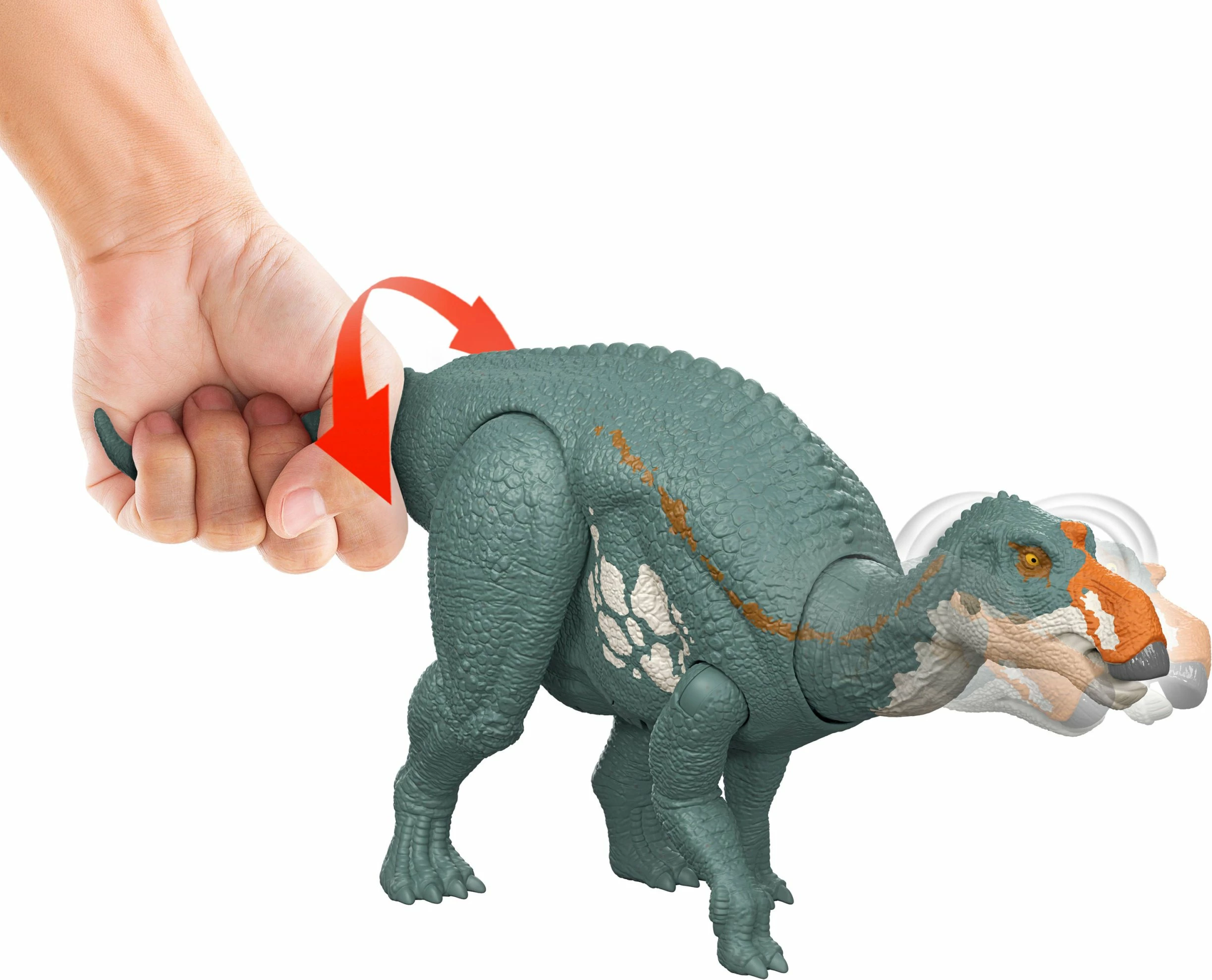 Figurë dinosauri Mattel Jurassic World Rebirth Majazaura JGC82, me zë, 31.5 cm, blu-jeshile
