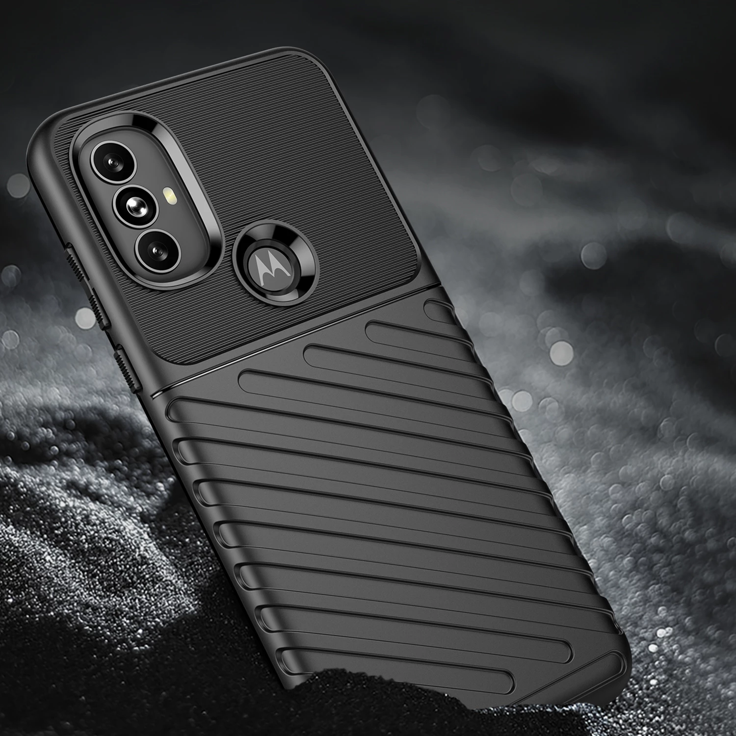 Mbështjellës Hurtel Thunder Case për Motorola Moto G Power 2022, i zi
