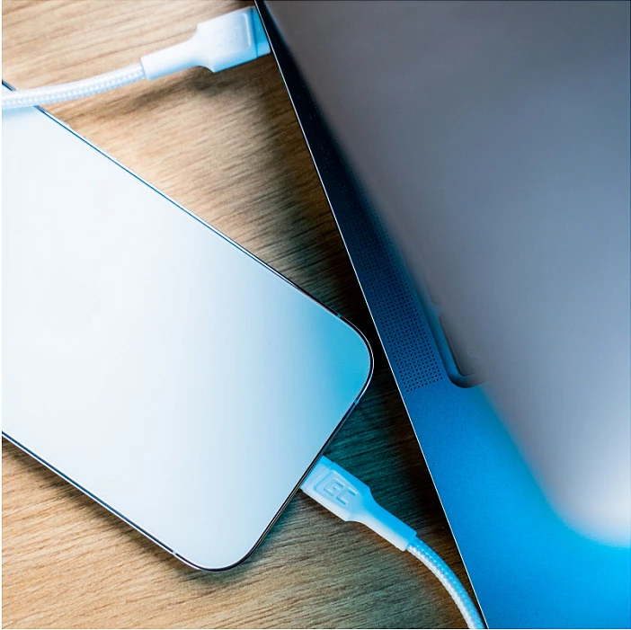 Kabllo USB-C në Lightning Green Cell, 1m, 480 Mbit/s, e bardhë