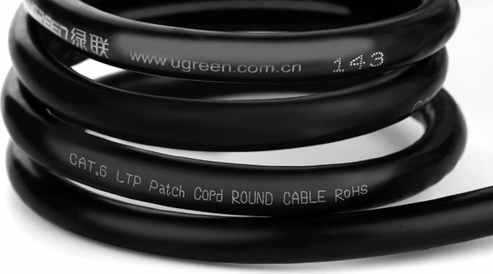 Kabllo rrjeti Ugreen NW112 11282, RJ45 (femër) - RJ45 (mashkull), Cat. 6, 3m, e zezë