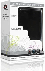 Kasë e jashtme për HDD/SSD Conceptronic CHD2MUSB3B, 2.5", USB 3.0, SATA, e zezë