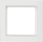 Kornizë për prizë/switch BERKER 10116099, 1 vend, plastikë, pa vida, e bardhë