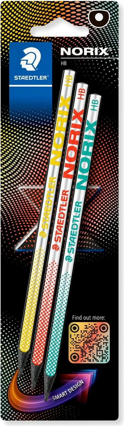 Set lapsa grafiti STAEDTLER NORIX HB, 3 copë, multikolor