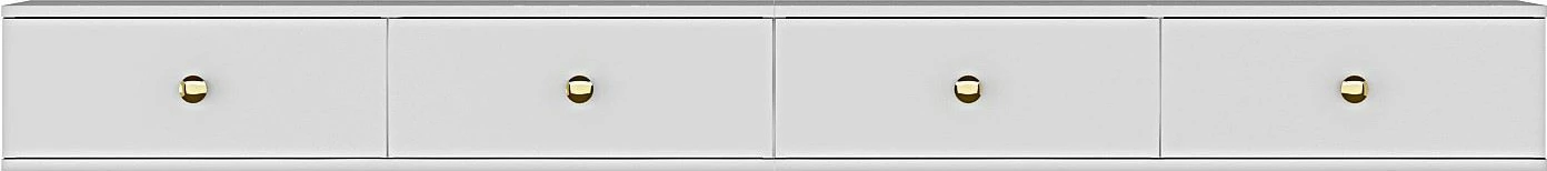 Komodë TV Zuzu Double, e bardhë, Skye Decor