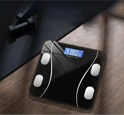 Peshore banjo analitike Ruhhy 22525, Bluetooth, LCD, max 180 kg, xham i temperuar, e zezë, me 2x AAA