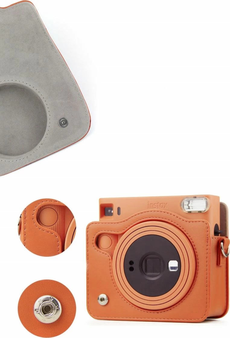 Këllëf mbrojtës LoveInstant për Fujifilm Instax Square SQ1, me rrip qafe, portokalli