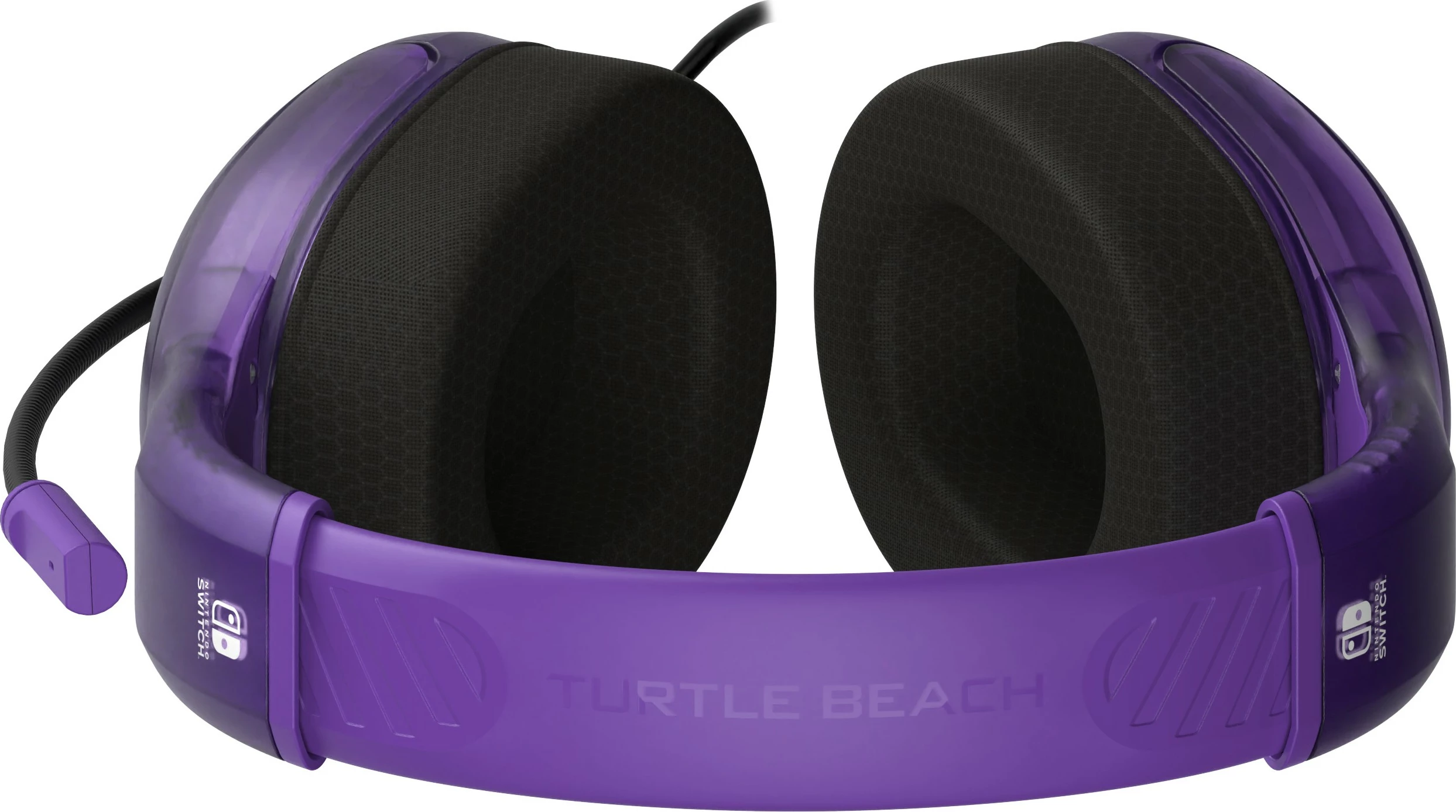 Kufje Turtle Beach Airlite Fit NS Ghost Lila, me mikrofon, për gaming, 3.5mm, e zezë/vjollcë