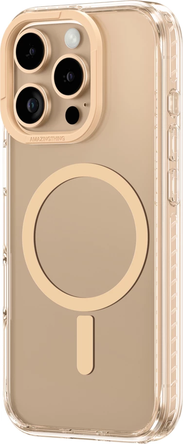 Mbështjellës AmazingThing Titan Pro Mag me unazë magnetike për iPhone 16 Pro Max, Rozë e artë