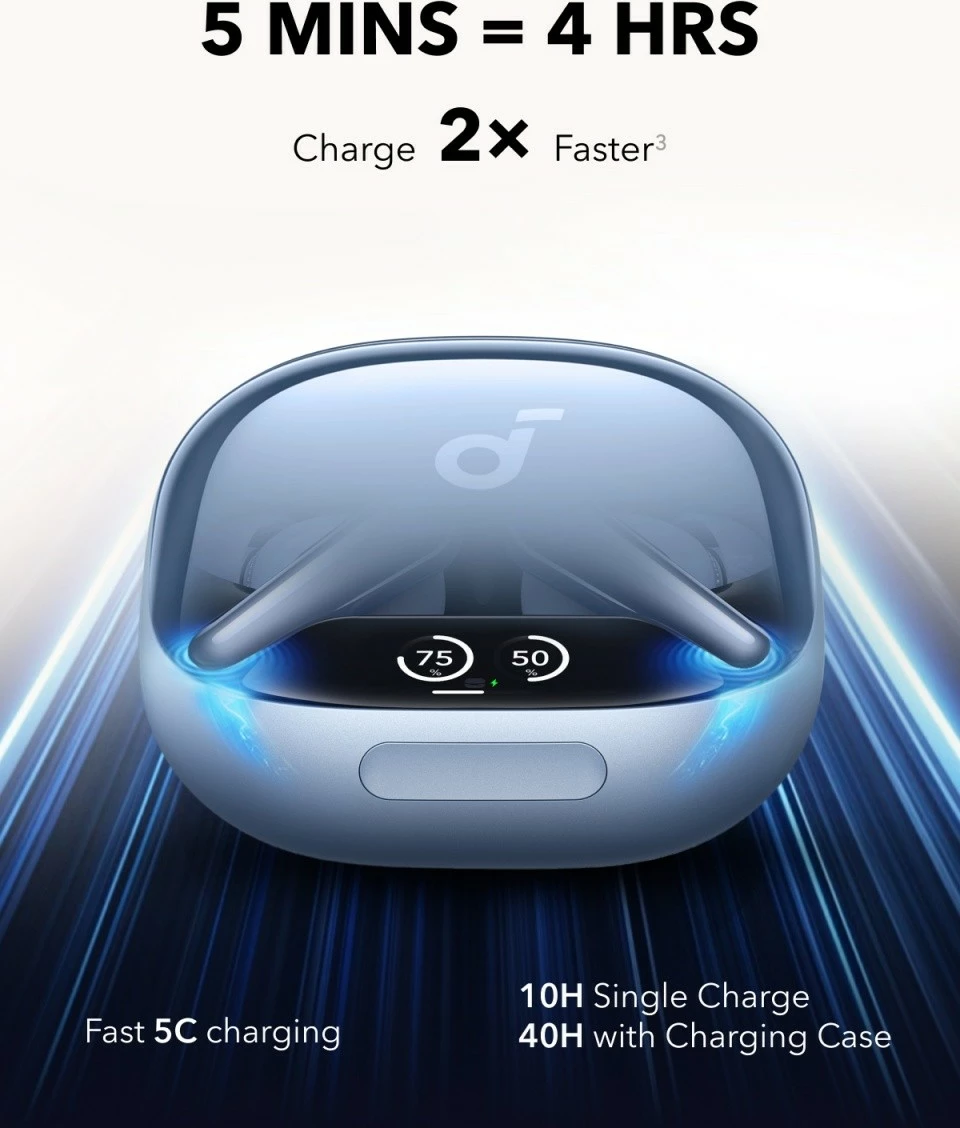 Kufje wireless Anker Soundcore Liberty 4 PRO, Bluetooth, Shiny Blue