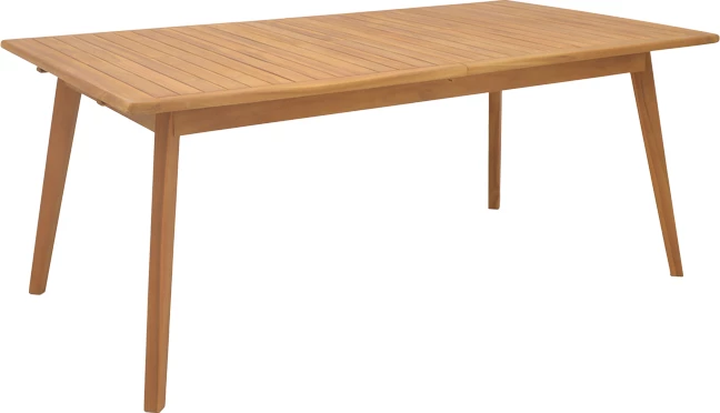 Tavolinë me karrige 7 copë Ganny-Pino dru teak ngjyrë natyrale - e zezë 180/240x100x75cm