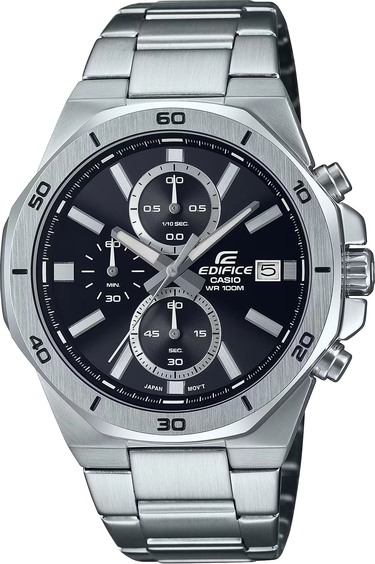 Orë dore Casio Edifice EFV-640D-1AV, e argjendtë/zezë