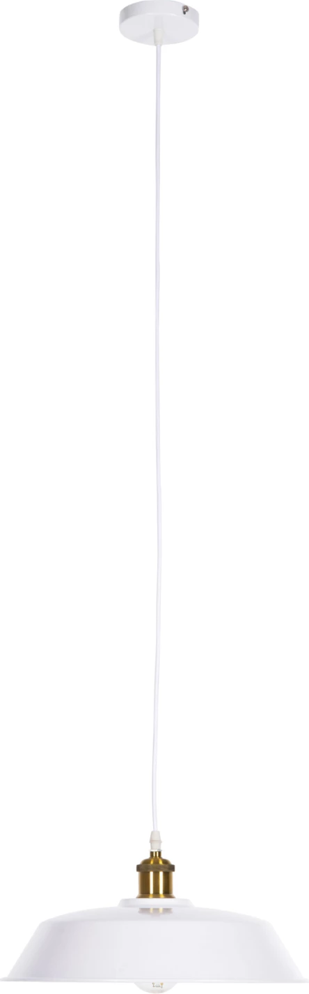 Llambë varëse tavani, FH4174.02, metal i bardhë, detaj i artë në majë, Φ35,5x116H cm
