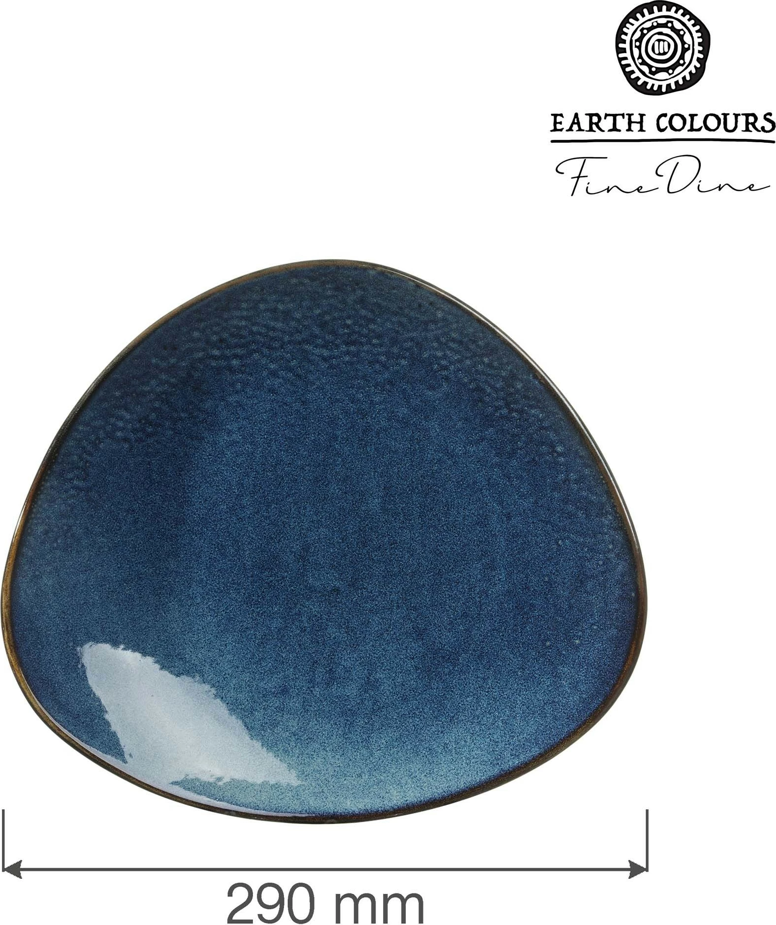 Pjatë prezantimi Fine Dine Eminence Ø290mm porcelan, set 3 copë, e kaltër