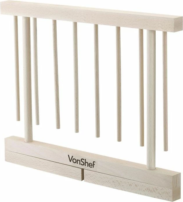 Raft për tharje paste VonShef 1507603, palosshëm, dru ahu, 8 mbajtëse