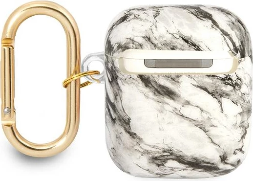 Mbështjellës Guess GUA2HCHMAG për AirPods 1/2, Marble Strap Collection, Gri