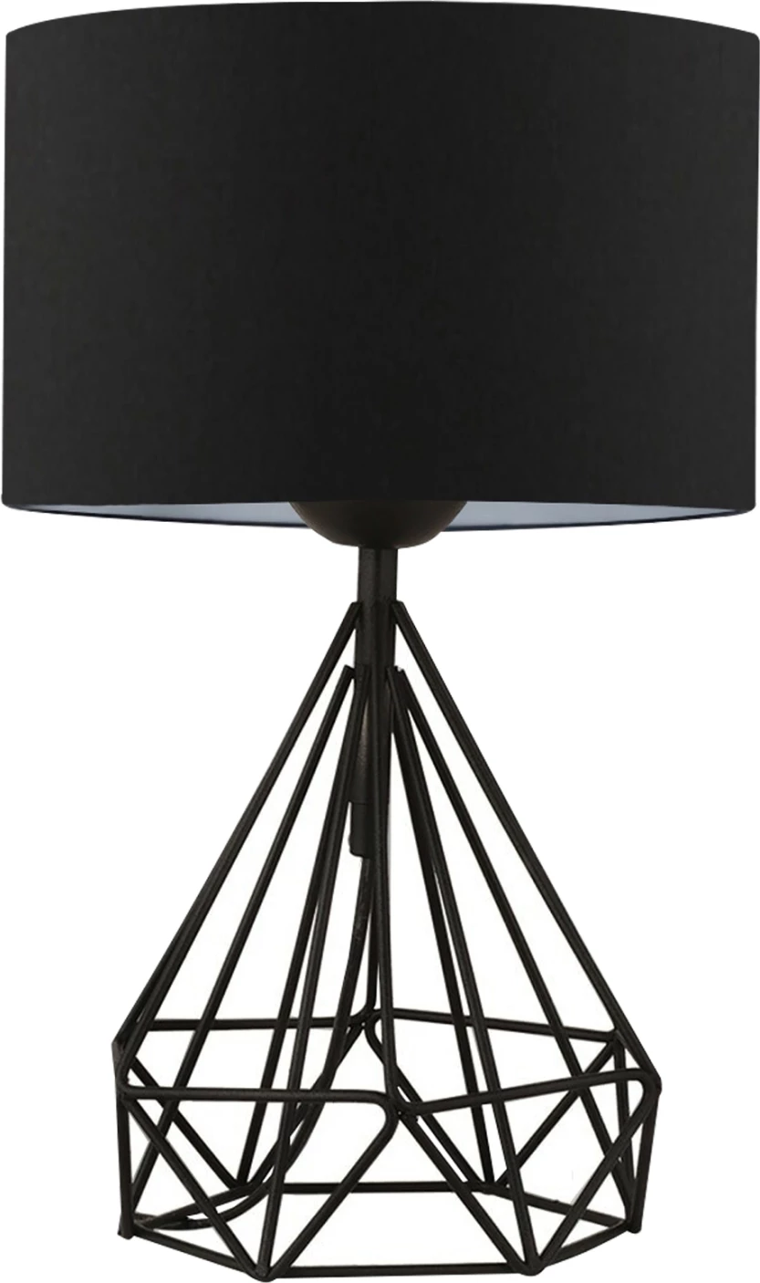 Llambë tavoline, trup metali i zi, abazhur cilindrik i zi, FH7605.01