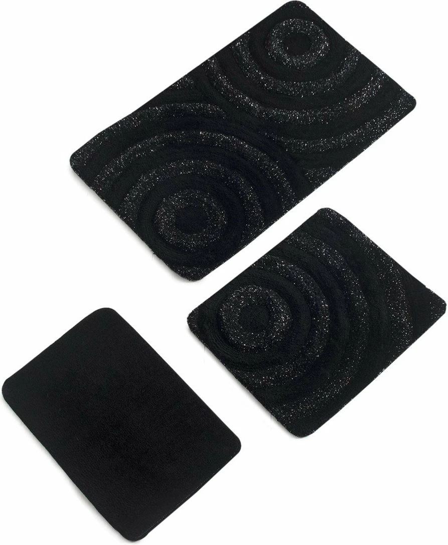 Set tapetash për banjo, akrilik, ngjyrë e zezë, 3 copë, Mijölnir, Wave