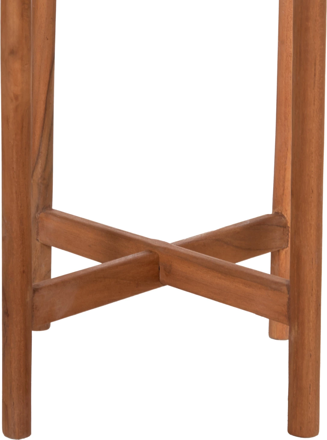 Vazo e brendshme RENTIL, fibër-cement, ngjyrë gri, bazë dru tik, Φ27x56Hcm