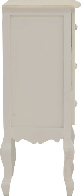Komodinë me sirtarë, ngjyrë e bardhë antike, MDF, 40x34.5x82 cm