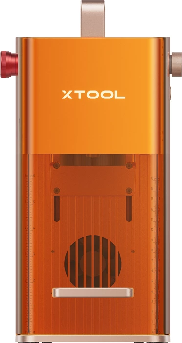 makinë gdhendëse me laser 2‑në‑1, xTool F2, 15 W diodë + 5 W infra 1064 nm, shpejtësi 6000 mm/s, kamerë 50 MP, zonë pune 115×115 mm, portokalli