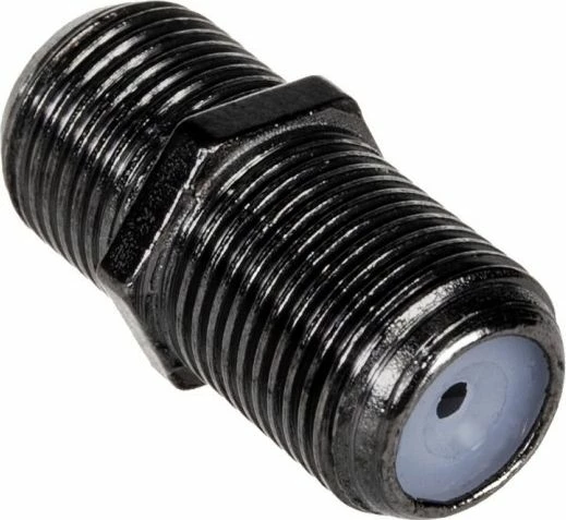 Adapter F-F Maclean MCTV-904, lidhës koaksial/satelitor, 1 copë, nikel i zi