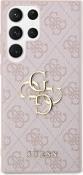 Mbështjellës Guess 4G Big Metal Logo për Samsung Galaxy S23 Ultra, Rozë