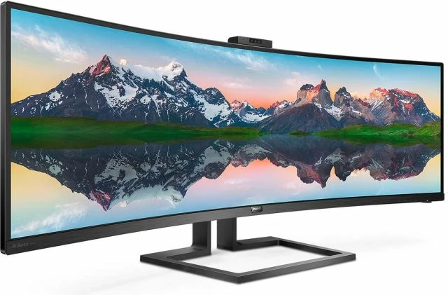Monitor PHILIPS 499P9H 49\" VA DQHD 75Hz USB-C PD 90W, i lakuar, i zi