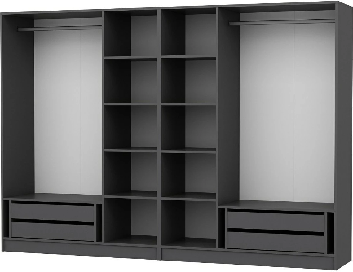 Dollap për dhomë gjumi, ngjyrë antracit, Skye Decor, 5044