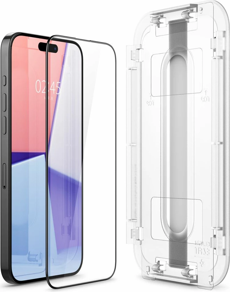 Xham mbrojtës Spigen Glas.tR EZ Fit FC për iPhone 15 Pro Max, i zi