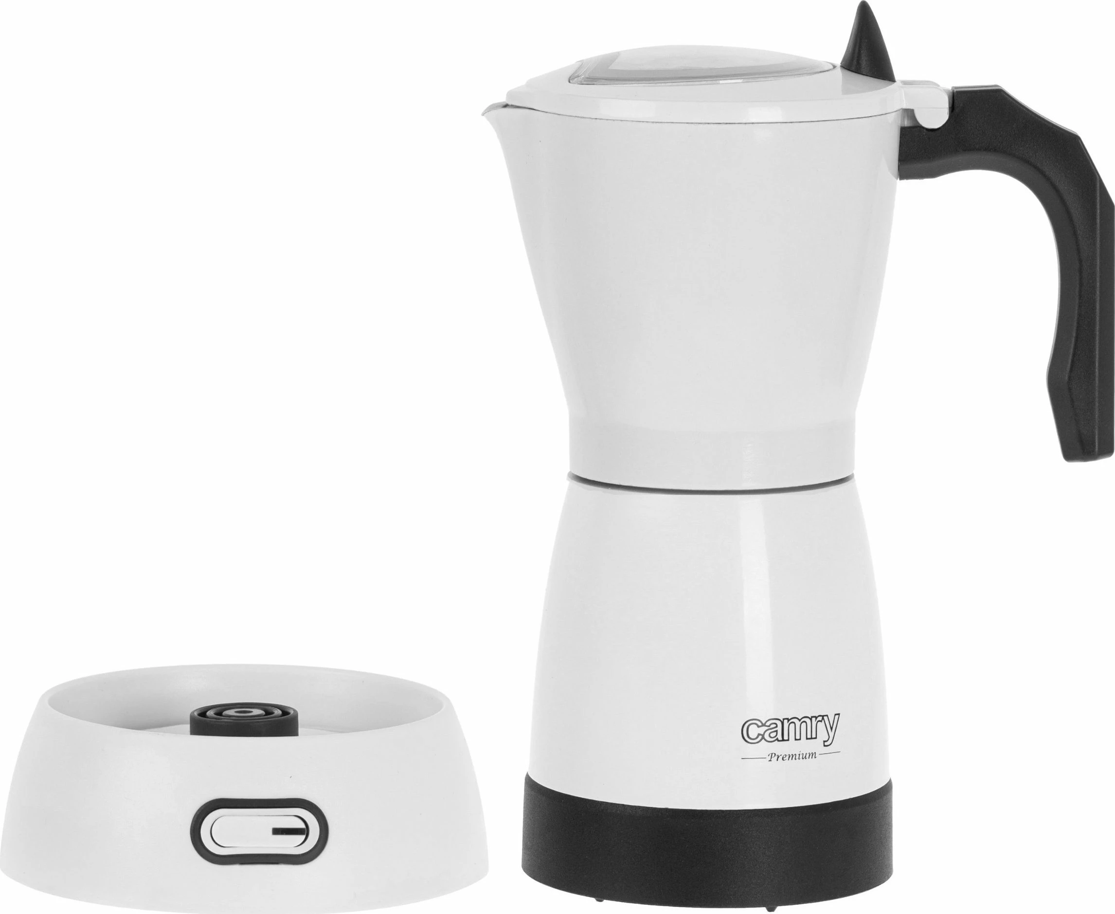Makinë kafe moka elektrike Camry CR4415W, 6 filxhana (300 ml), e bardhë