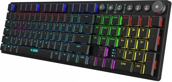 Tastierë wireless RF iBox AURORA K-6 + Bluetooth QWERTY, e zezë