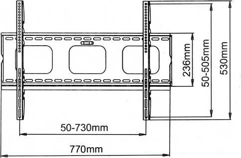 Mbajtëse muri për TV VALUE, Low Profile, 32"-60", VESA 200x200-700x500, 80 kg, e zezë