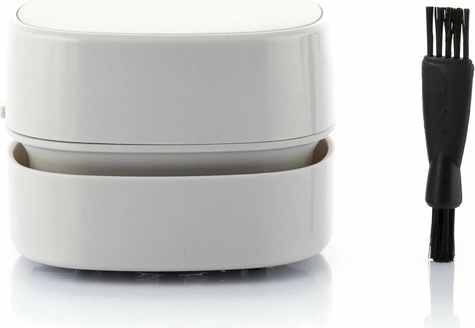 Fshesë me vakum dore InnovaGoods Micuum V0103175, 100 ml, mini pa kabllo, e bardhë, me brushë pastrimi
