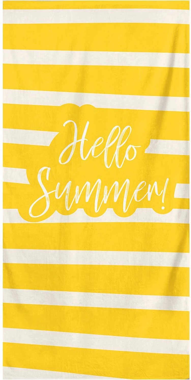 Peshqir plazhi Mijölnir, Hello Summer, i verdhë