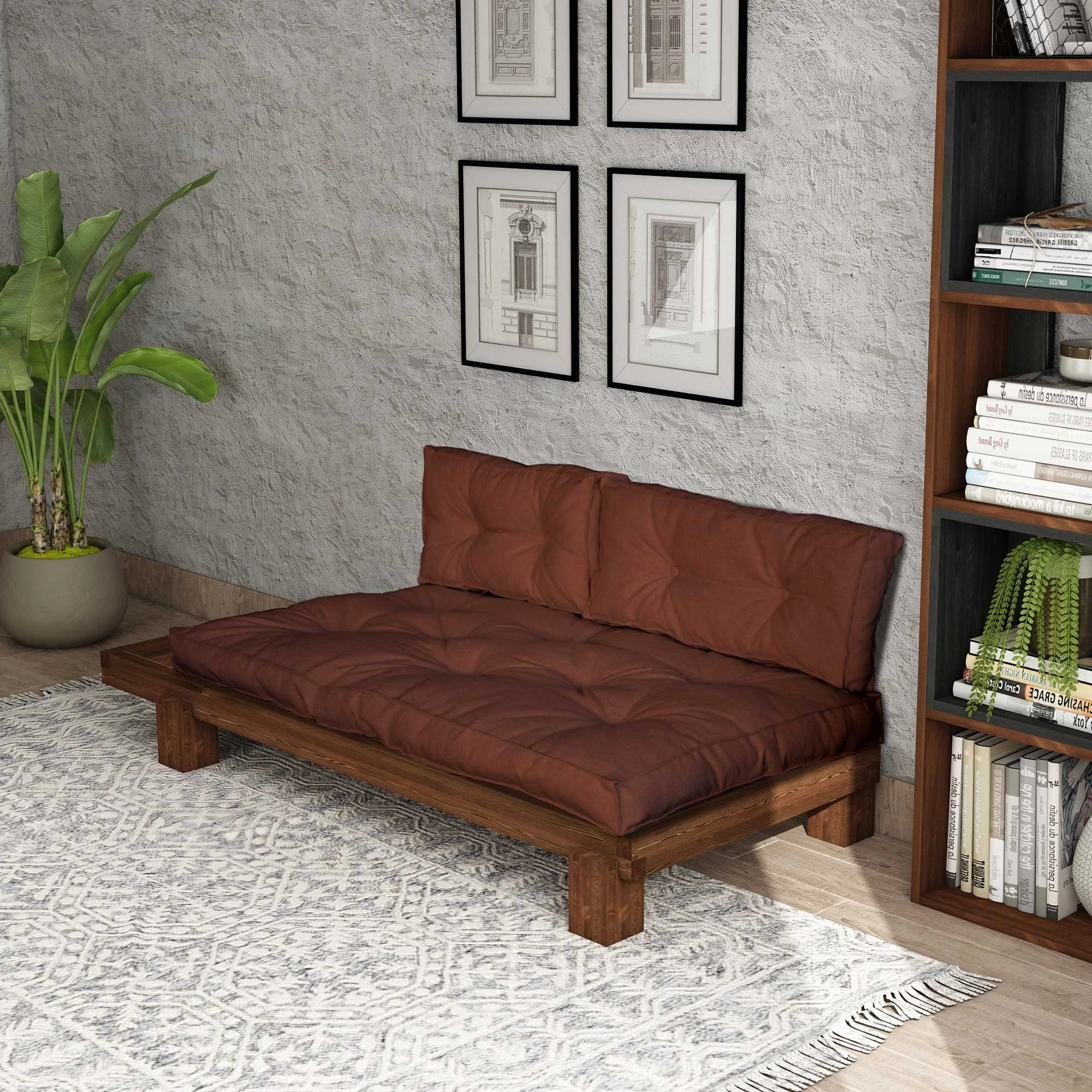 Lounger Atelier del Sofa, ngjyrë arre dhe e kuqe, CPT8381-200