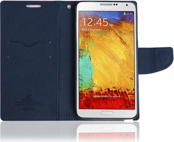 Mbështjellës flip Goospery Fancy Diary për Sony Xperia M4 Aqua, rozë