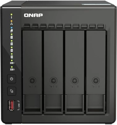 Server NAS QNAP TS-453E-8G, 4-bay, 8GB RAM, Dual 2.5GbE, 2x M.2 NVMe, 2x HDMI 4K, i zi